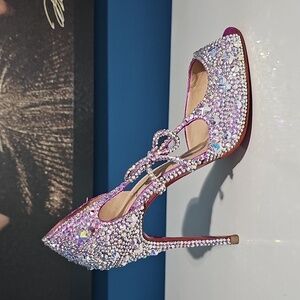 Christian Louboutin Delico 100 Swarovski Crystal Strass Heels